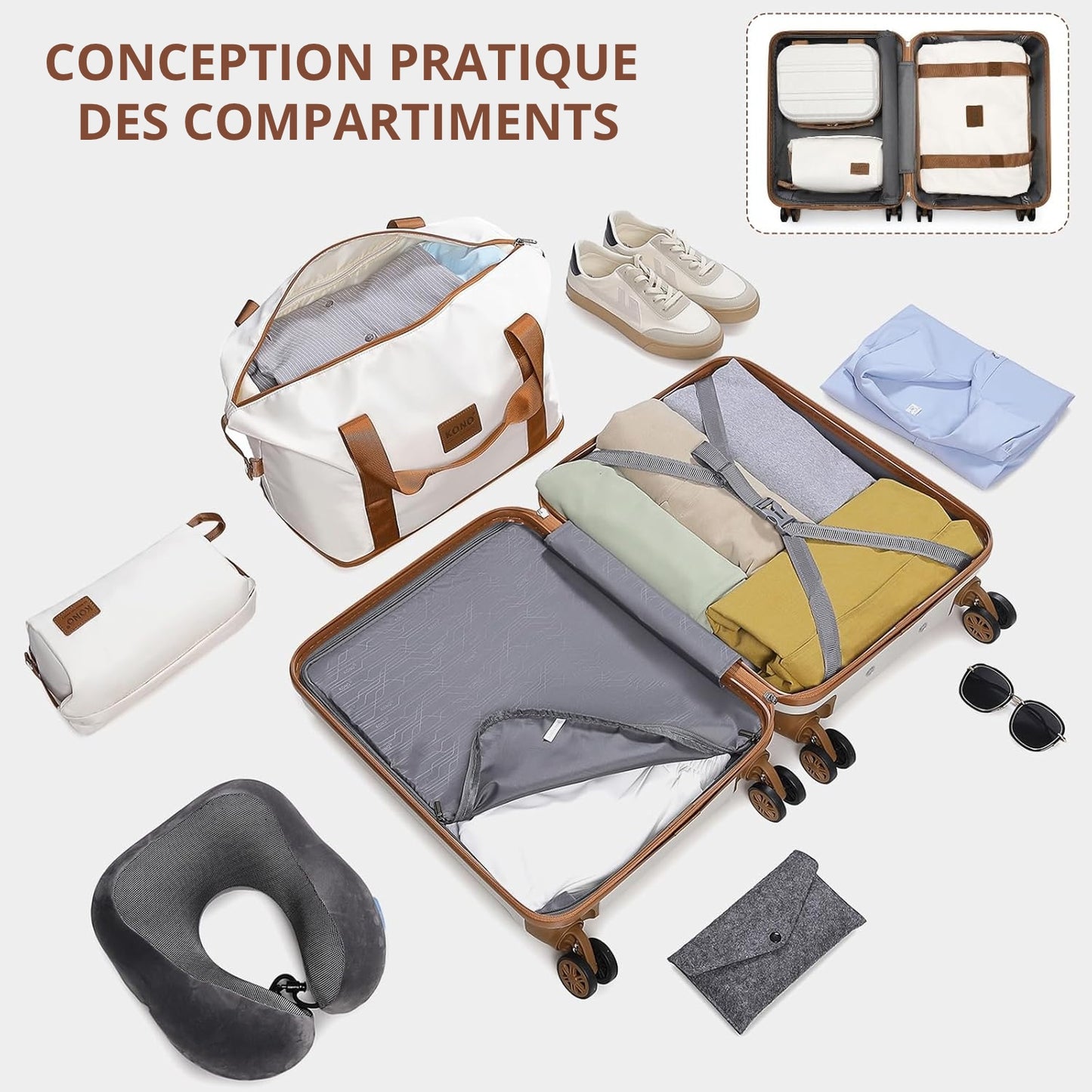 Lot de Valises de Voyage