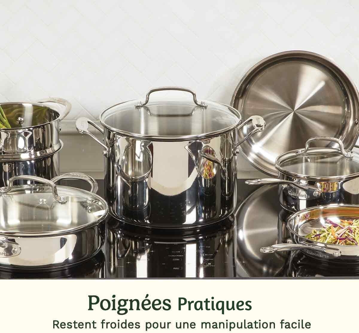 Batterie de Cuisine en Acier Inox 11 Pièces