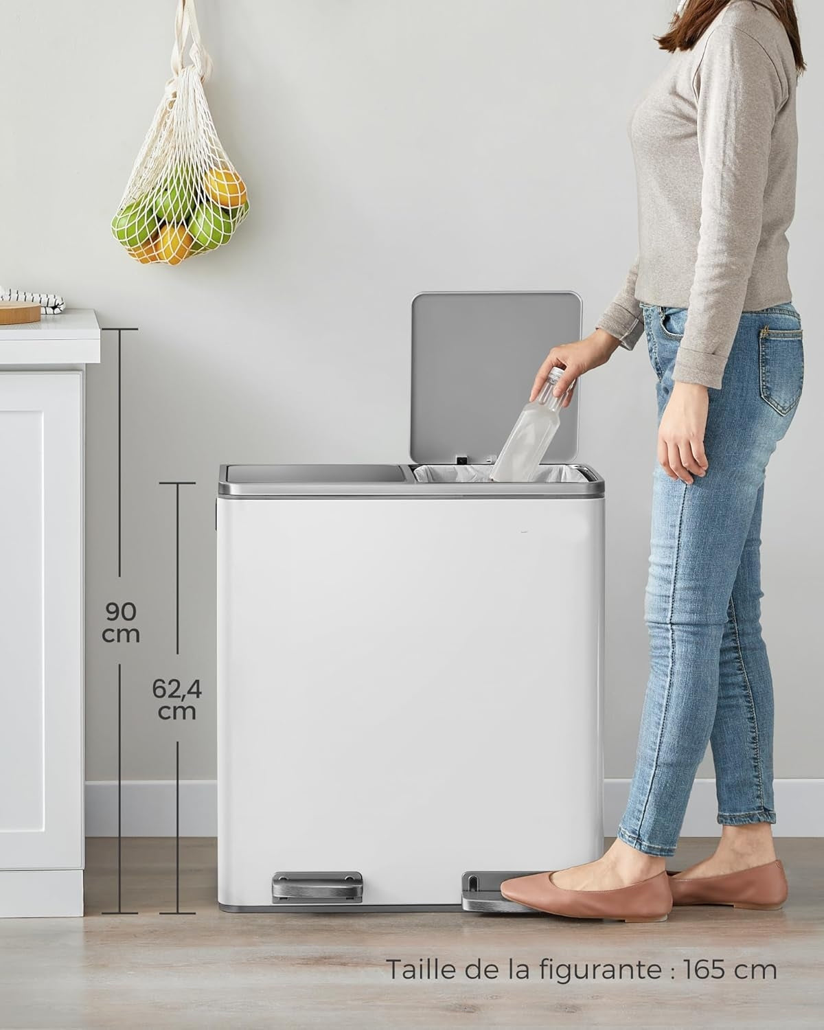 Poubelle à Double Compartiment