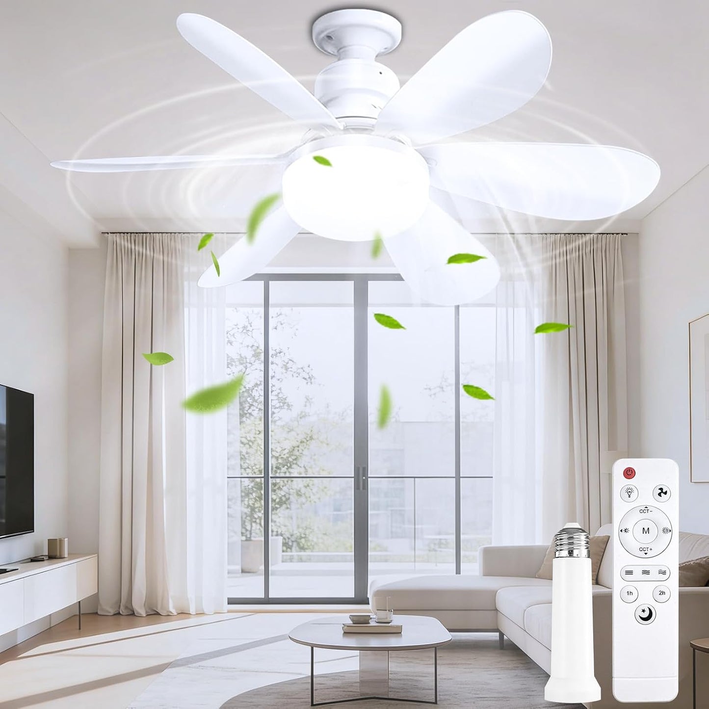 Ventilateur de Plafond avec Lumière LED Dimmable