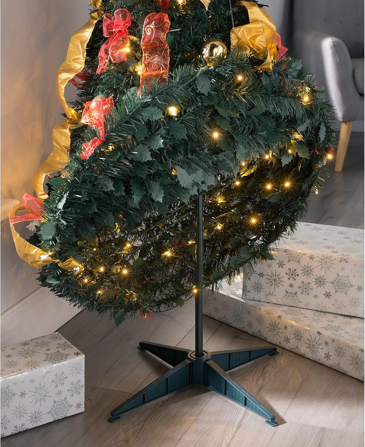 Sapin de Noël Pliable - Pré-Décoré