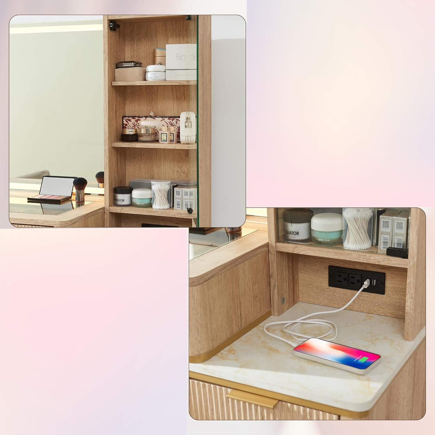 Coiffeuse avec Miroir LED